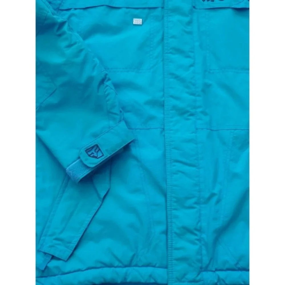 Fox Racing FX-1 Tech Jacket Mens S‎ Blue Waterproof Snowboard Ski Coat Hooded